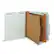 Front. Staples - 60% Recycled Pressboard Classification Folder, 2-Dividers, 2.5" Expansion, Letter Size, Light Gray/Green, 10/Box - Gray/Silver.