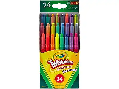 24 Just Twist up the Fun!
Crayola Twistables Crayons
Fun Effects!
24
3+