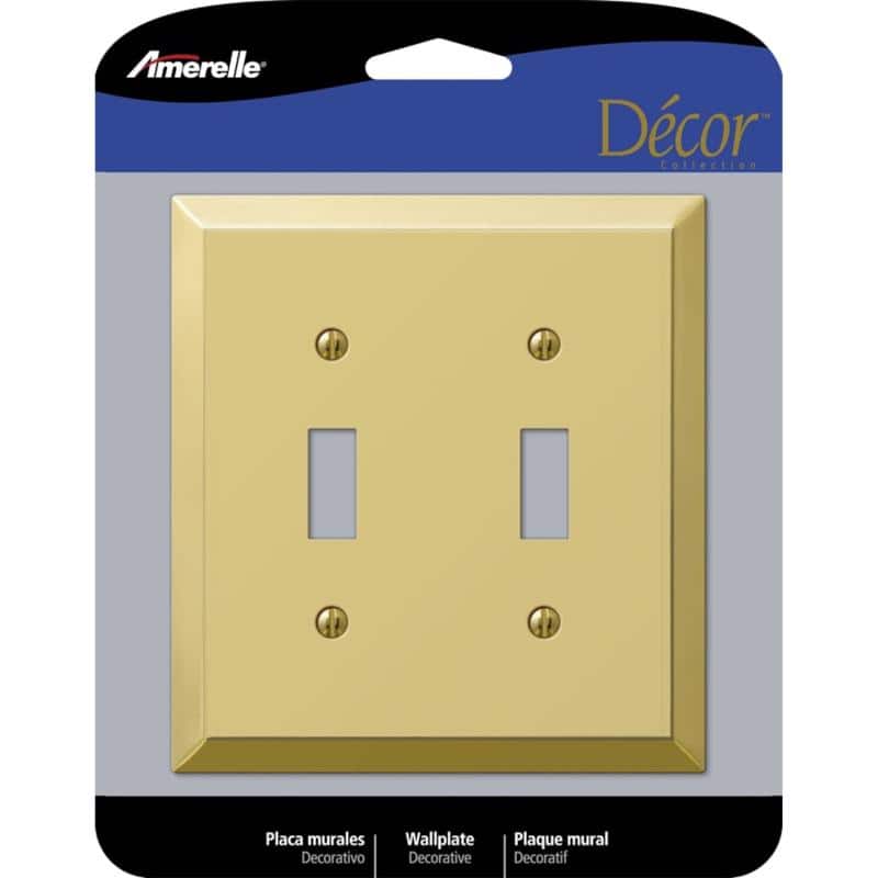 AMERELLE - Century Polished 2 gang Stamped Steel Toggle Wall Plate 1 pk - Brass price history on PriceWatchPro