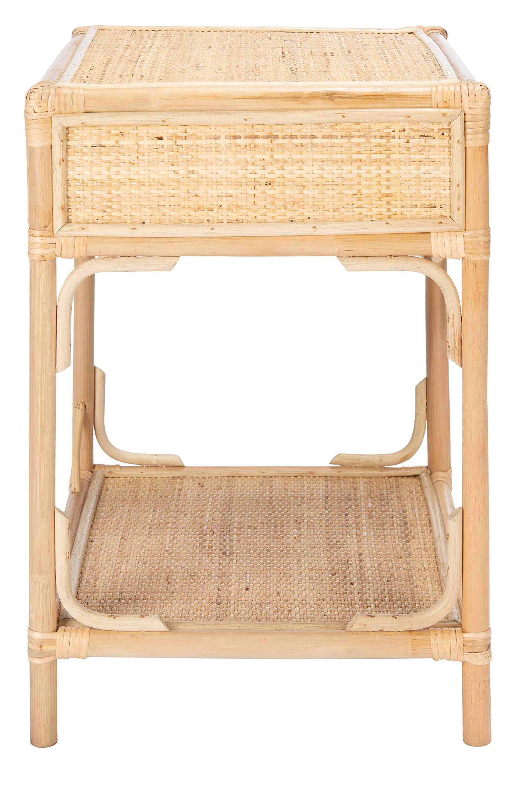 Alt View 2. VEGA AUTOMOTIVE - Home Collection Roya Rattan 1-drawer 1-shelf Nightstand - Natural.
