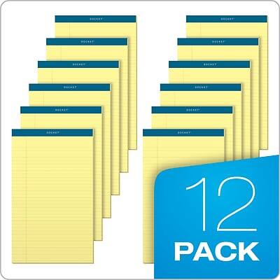 Alt View 6. TOPS - Docket Notepads, 8.5" x 14", Wide, 50 Sheets/Pad, 12 Pads/Pack - Canary.