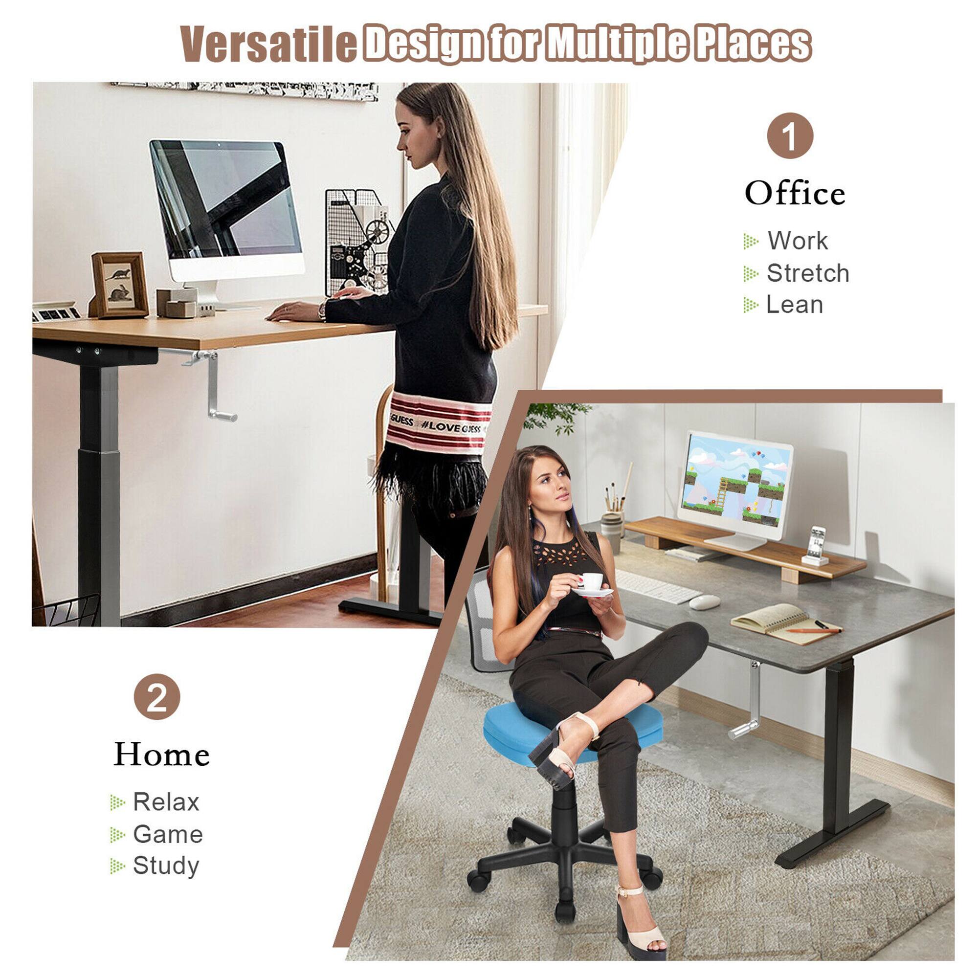 Versatile Design for Multiple Places

1. Office
   - Work
   - Stretch
   - Lean

2. Home
   - Relax
   - Game
   - Study