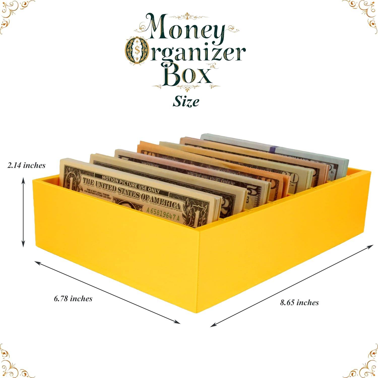 JuzToys Money Organizer for Cash 8 Compartment Money Holder, Cash ...