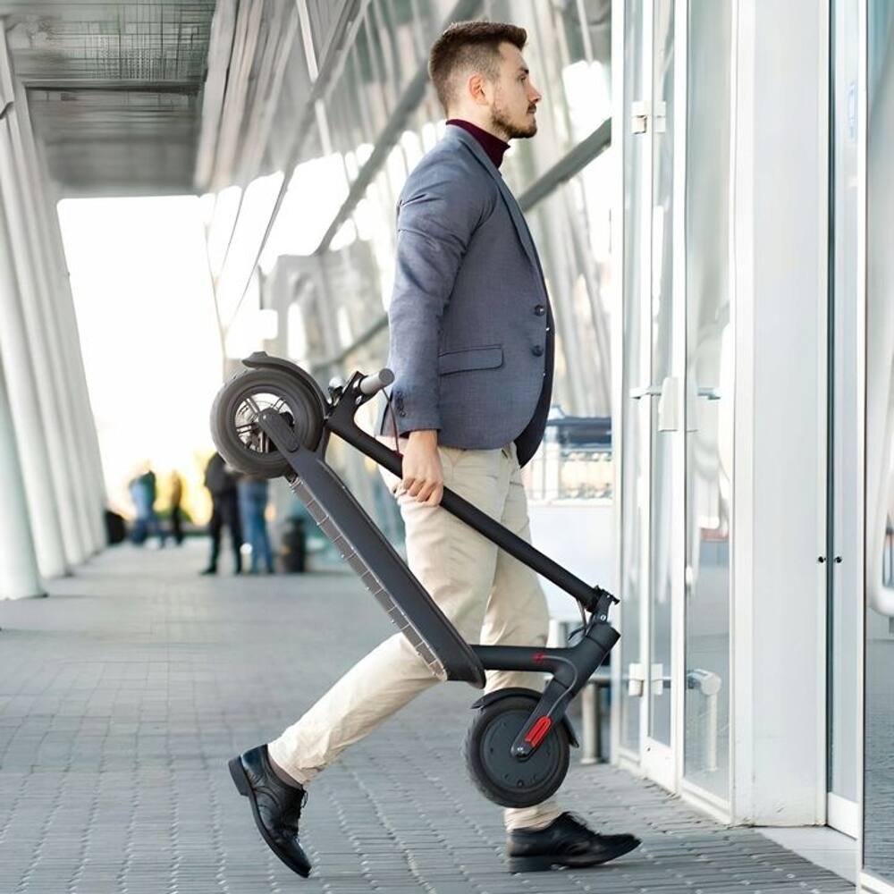 Alt View 1. Loheer - Loheer Adult Electric Scooter Folding Motorized Commuter Scooter Black - Black.