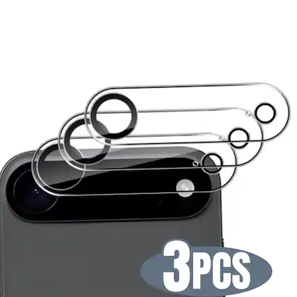 Front. Qixxronics - 3x Qixxronics for iPhone Air Camera Lens Protector Clear Tempered Glass Lens Cover Film - Clear.