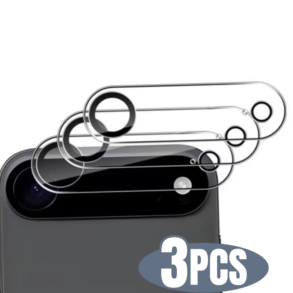 Front. Qixxronics - 3x Qixxronics for iPhone Air Camera Lens Protector Clear Tempered Glass Lens Cover Film - Clear.