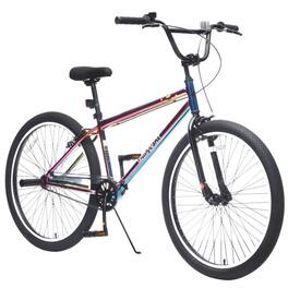 HTUTWOO - Freestyle Bike for Teens - 26" Steel Frame Single-Speed Bicycle with 2 Pegs, Front Caliper and Rear V Brake for Ages 14+ - Colorful