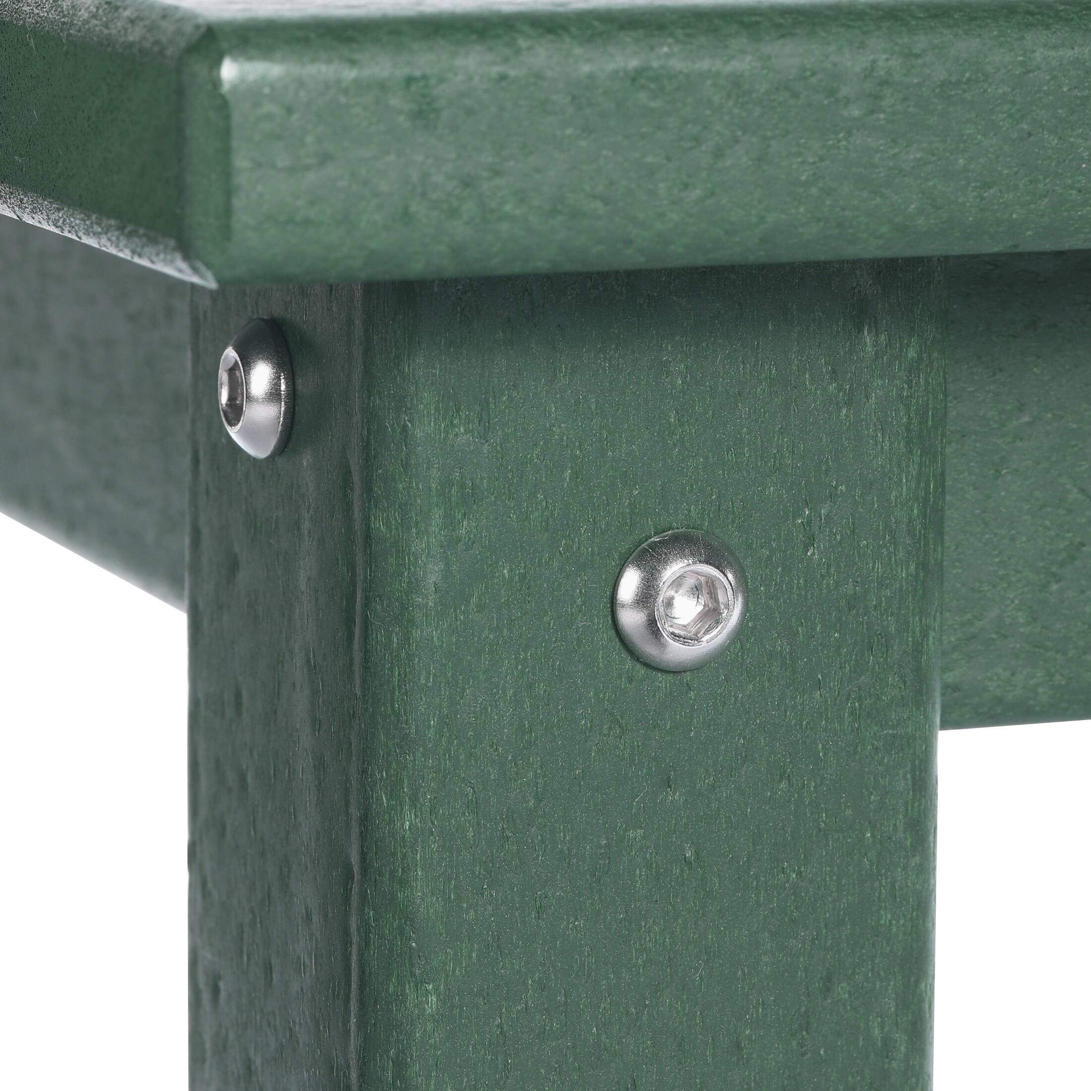 Alt View 6. WestinTrends - WestinTrends Malibu Low Outdoor HDPE Square Patio Coffee Table - Dark Green.