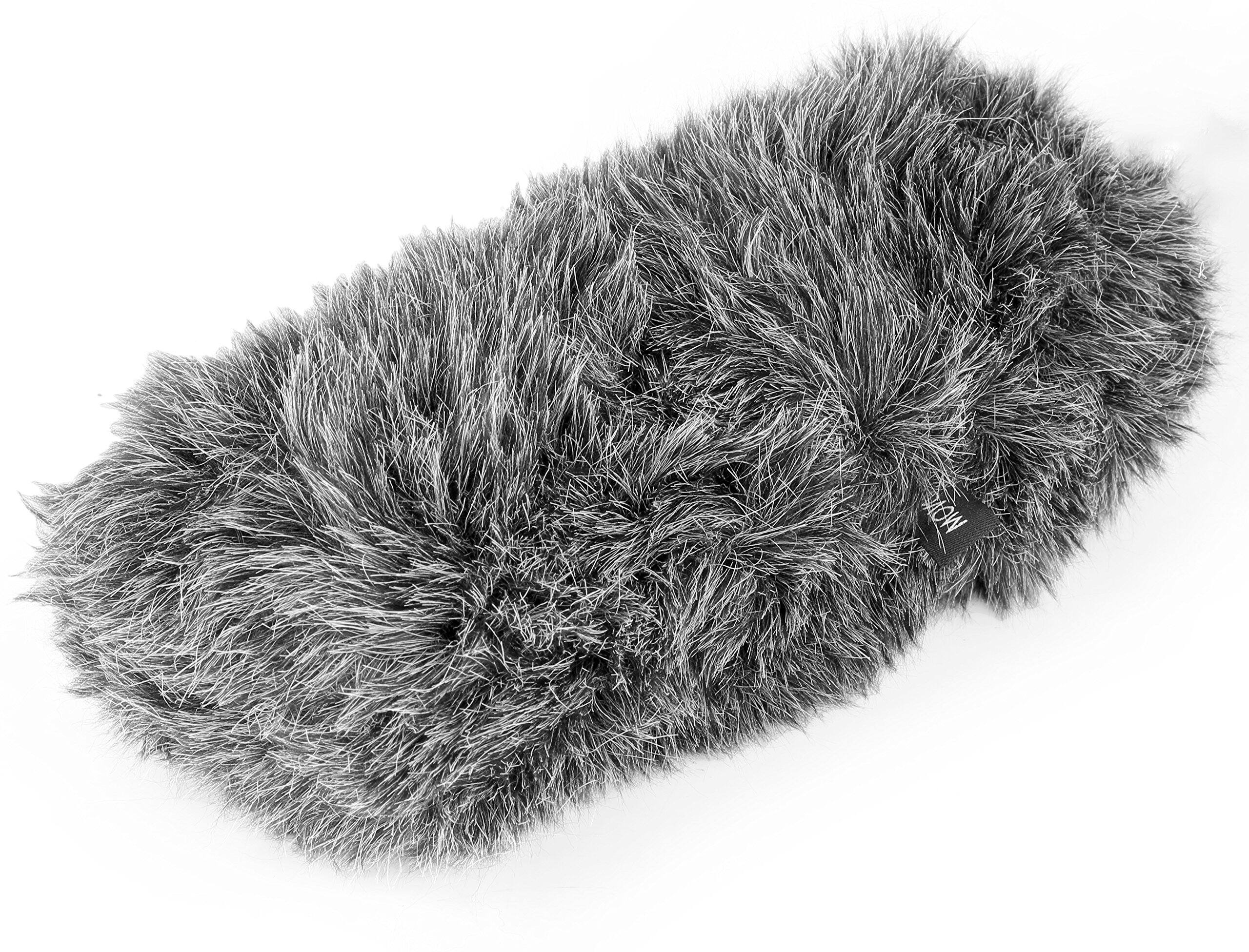MOVO - WS-S1000 Furry Outdoor Deadcat Windscreen for Shotgun Microphones up to 7-inch (18cm) Long