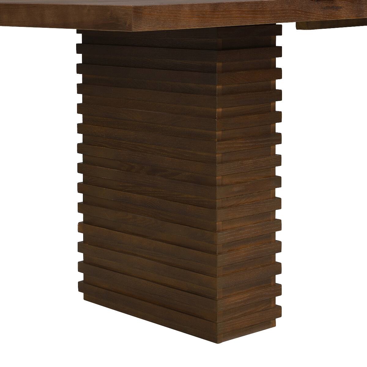 Alt View 3. Loheer - Loheer 95 Inch Walnut Dining Table, Solid Wood and MDF, Seats 8 - Walnut.