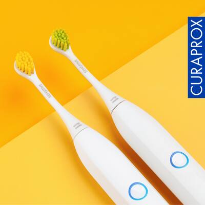 Curaprox Brush Head Hydrosonic, Sensitive, 2 pcs Yellow