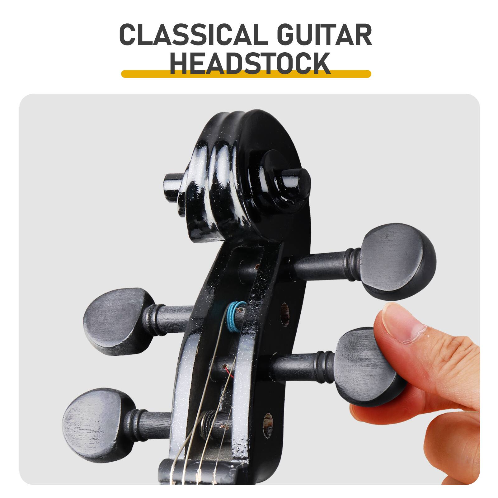 Back. Winado - Violin for Beginners Students, Acoustic Violins 4/4, Full Size Fiddle Kit with Case, Bow, Rosin, Adult Teens Age 11+.