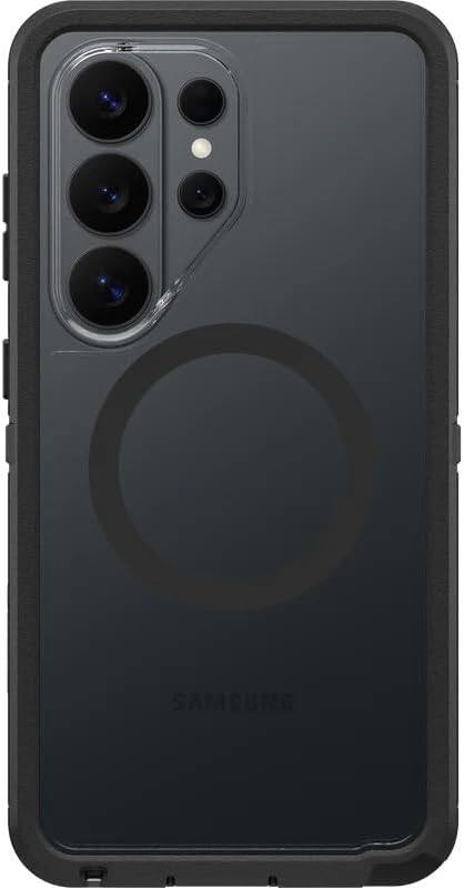 Alt View 1. OtterBox - OtterBox Galaxy S26 Ultra Bundle: Defender Series XT Case & Screen Protector, Built-in Magnets, Tough, Rugged & Durable - Dark Side (Clear/Black).