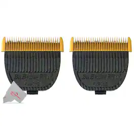 Babyliss - FX3 DLC Titanium Fade Replacement Blade Fits FXX3C Clipper #FX903G - 2 Count - Black Gold