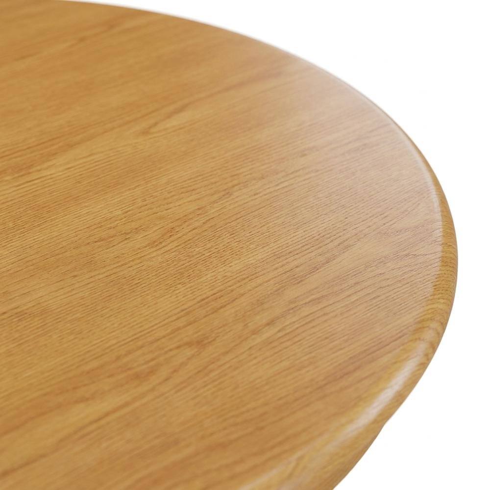 Back. FurniFact - Solid Wood Round Small Kitchen Table & Chairs 3-Piece Dining Set - Oak.