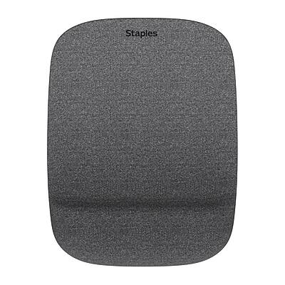 Front. Staples TECH - Staples TECH Gel Non-Skid Mouse Pad/Wrist Rest Combo, Gray (79055) - Gray.