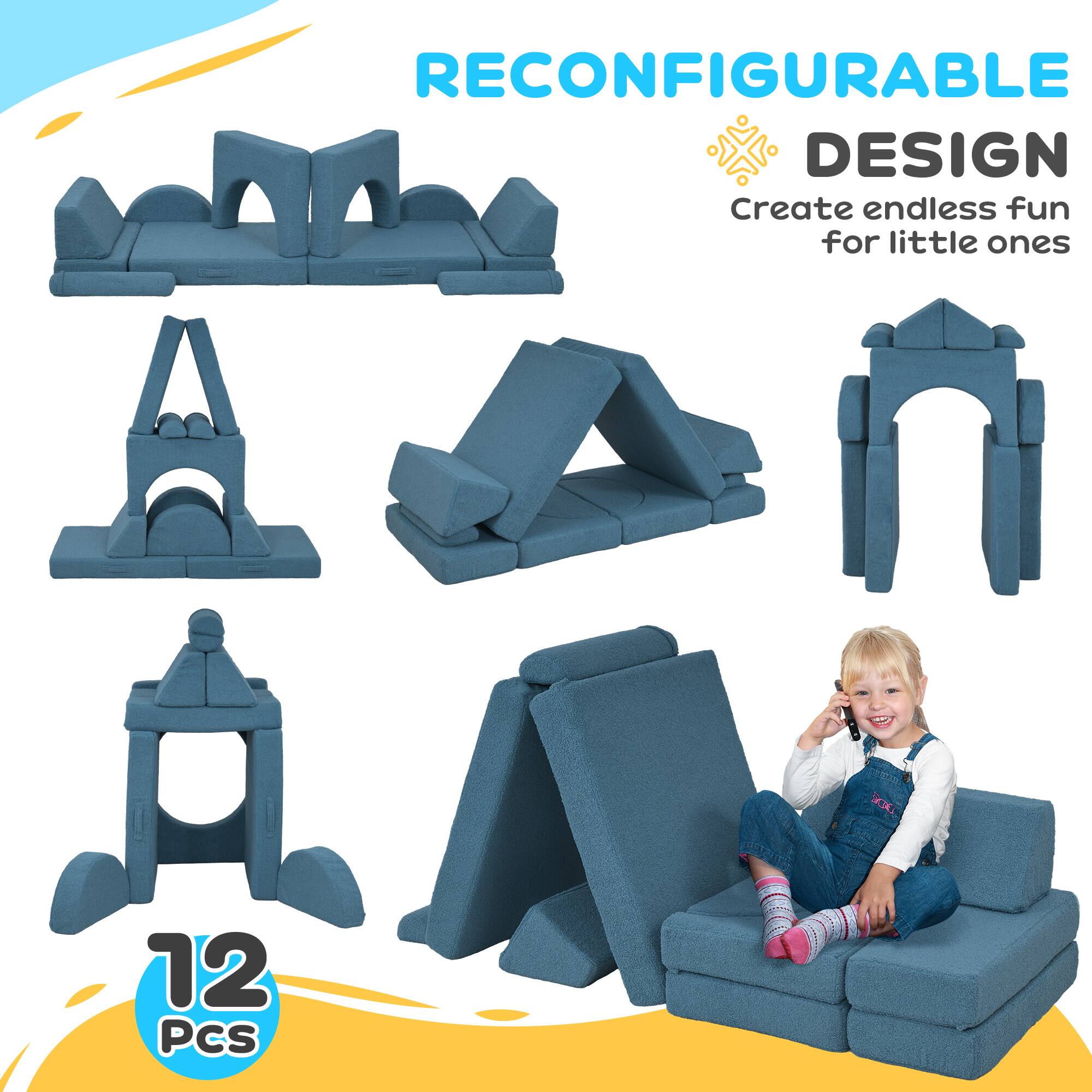 RECONFIGURABLE DESIGN  
Create endless fun for little ones  
12 PCS