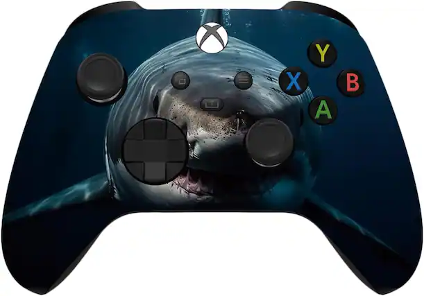 Front. ProControllers - Custom Wireless Controller for Xbox Series X|S, Xbox One, & PC - Shark Attack.