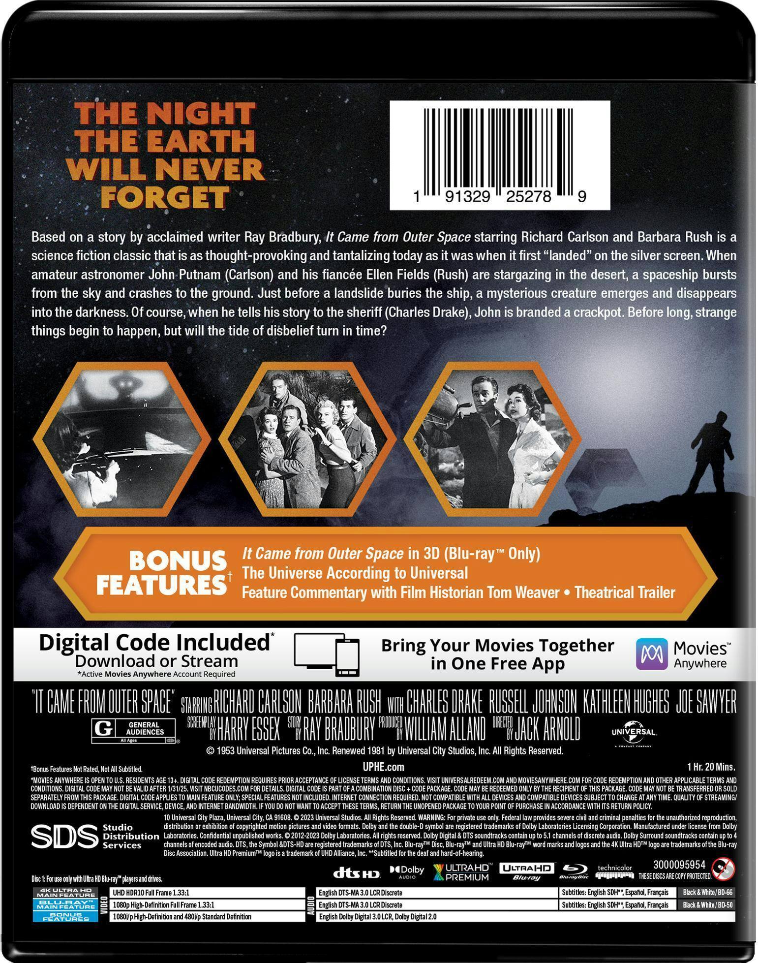 Back. It Came From Outer Space   - 4K Blu-Ray.