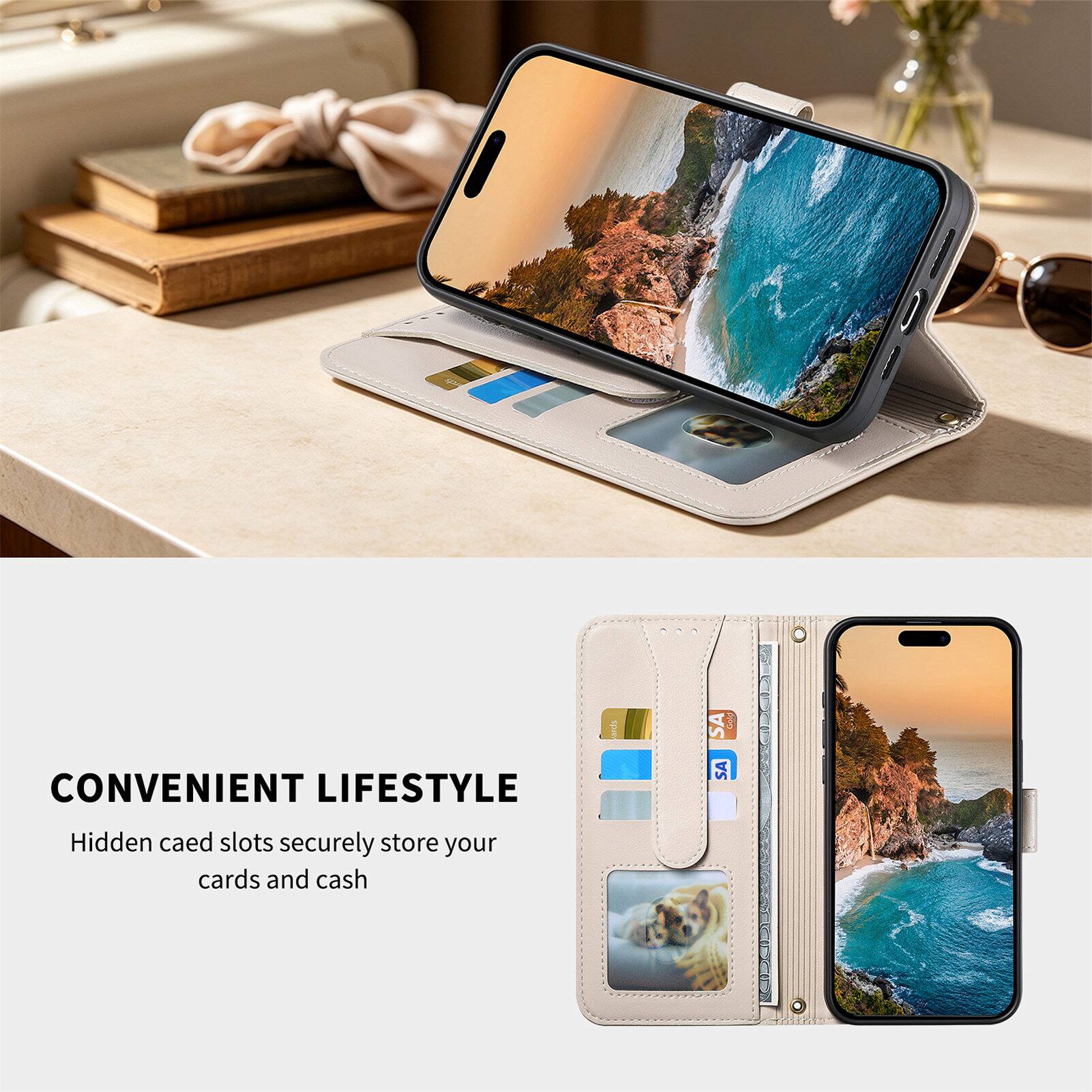 CONVENIENT LIFESTYLE  
Hidden card slots securely store your cards and cash