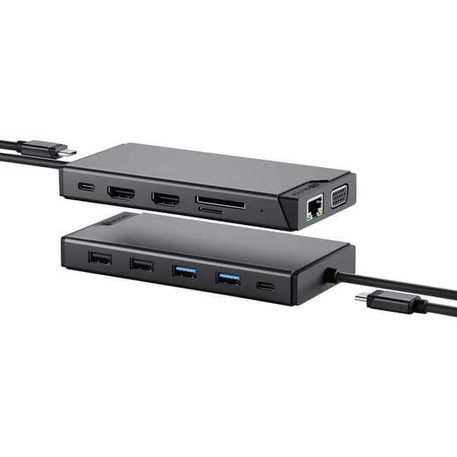 Alogic - MV2 USB-C Dual Display DP Alt Mode Docking Station - for Notebook - Memory Card Reader - SD, microSD - 100 W