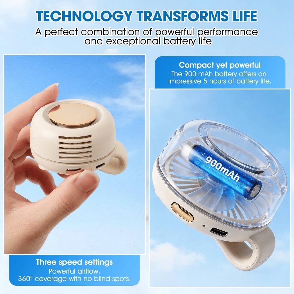 TECHNOLOGY TRANSFORMS LIFE

A perfect combination of powerful performance and exceptional battery life

Compact yet powerful
The 900 mAh battery offers an impressive 5 hours of battery life.

Three speed settings
Powerful airflow, 360° coverage with no blind spots.