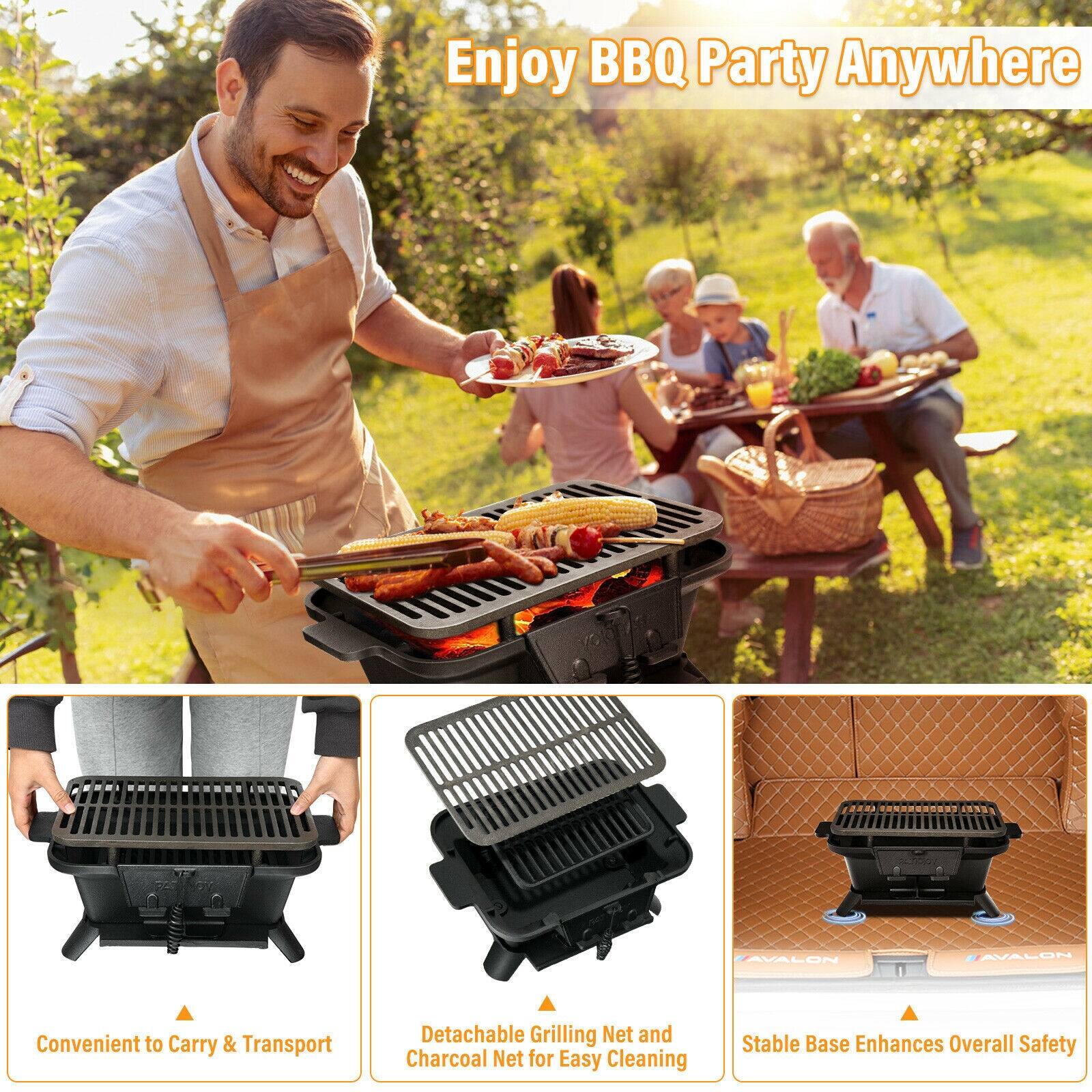 Enjoy BBQ Party Anywhere

FD CE CNS FAVALON AVALON

Convenient to Carry & Transport

Detachable Grilling Net and Charcoal Net for Easy Cleaning

Stable Base Enhances Overall Safety