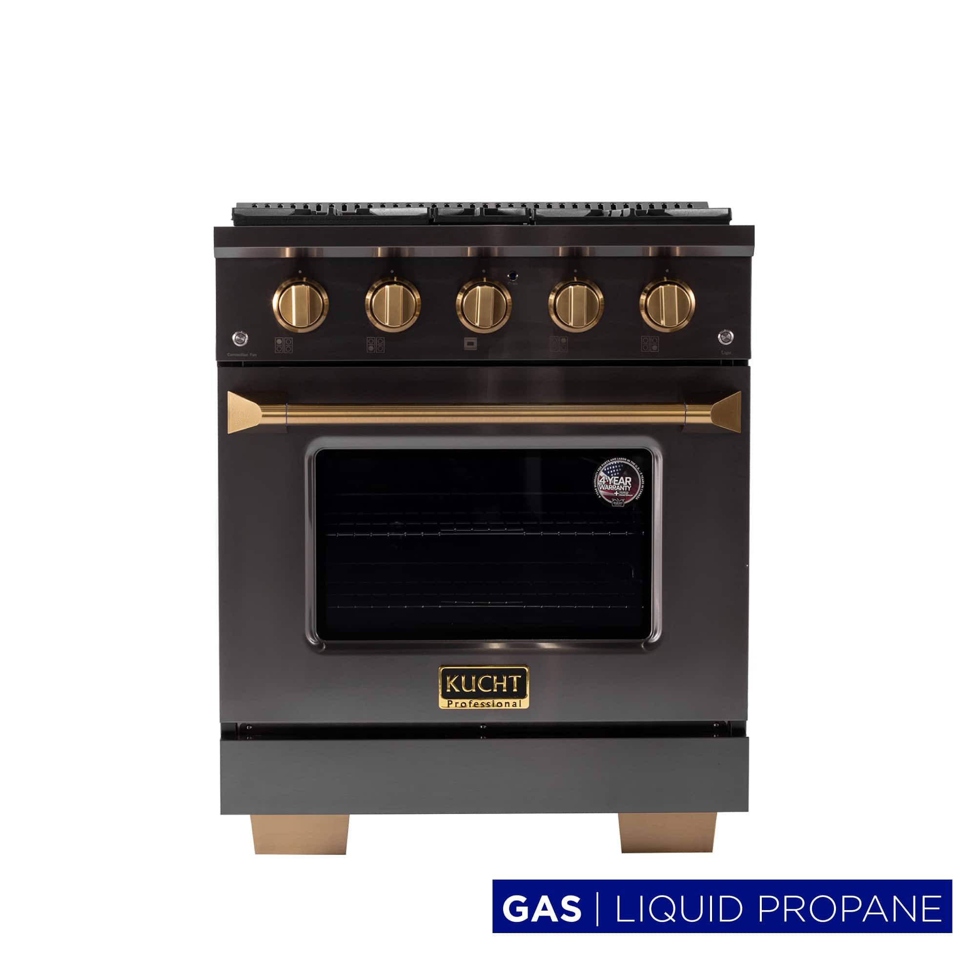 Kucht - Gemstone 30" 4.2 cu. ft. Propane Gas Range w/ Sealed Burners & Convection Oven – Gemstone Finish - Gemstone