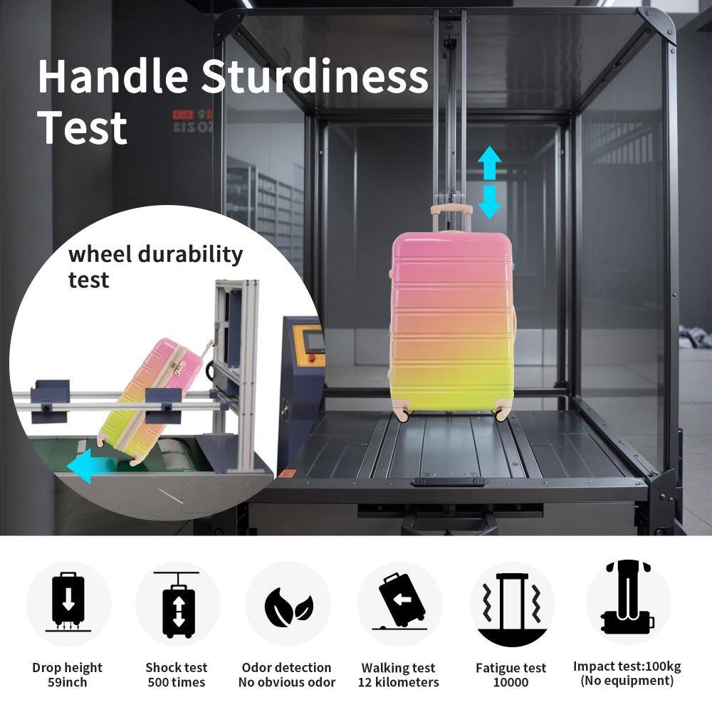 Handle Sturdiness Test

Wheel Durability Test

- Drop height: 59 inches
- Shock test: 500 times
- Odor detection: No obvious odor
- Walking test: 12 kilometers
- Fatigue test: 10,000
- Impact test: 100kg (No equipment)