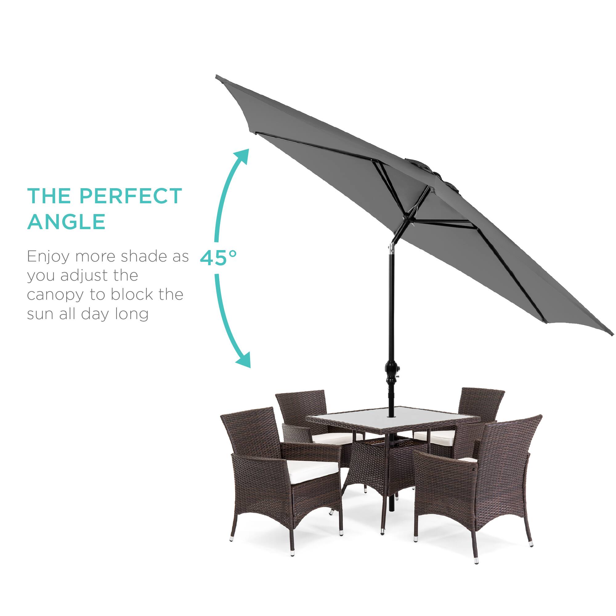 THE PERFECT ANGLE

Enjoy more shade as you adjust the canopy to block the sun all day long

45°