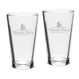 Jardine - Mount Mary Blue Angels Team Design Two-Piece 16oz. Classic Pub Glass Set - Multicolor