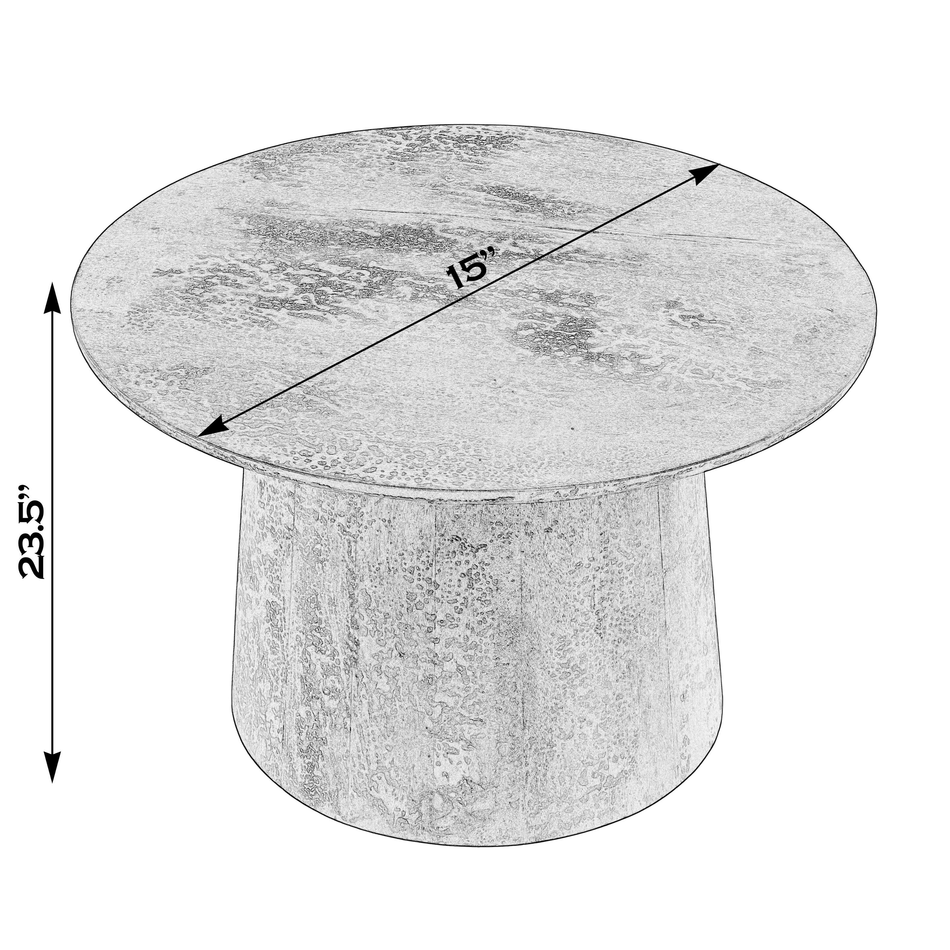 Alt View 3. Butler Specialty - Hattie 23.5 in. W Round Drum Coffee Table - Brown.