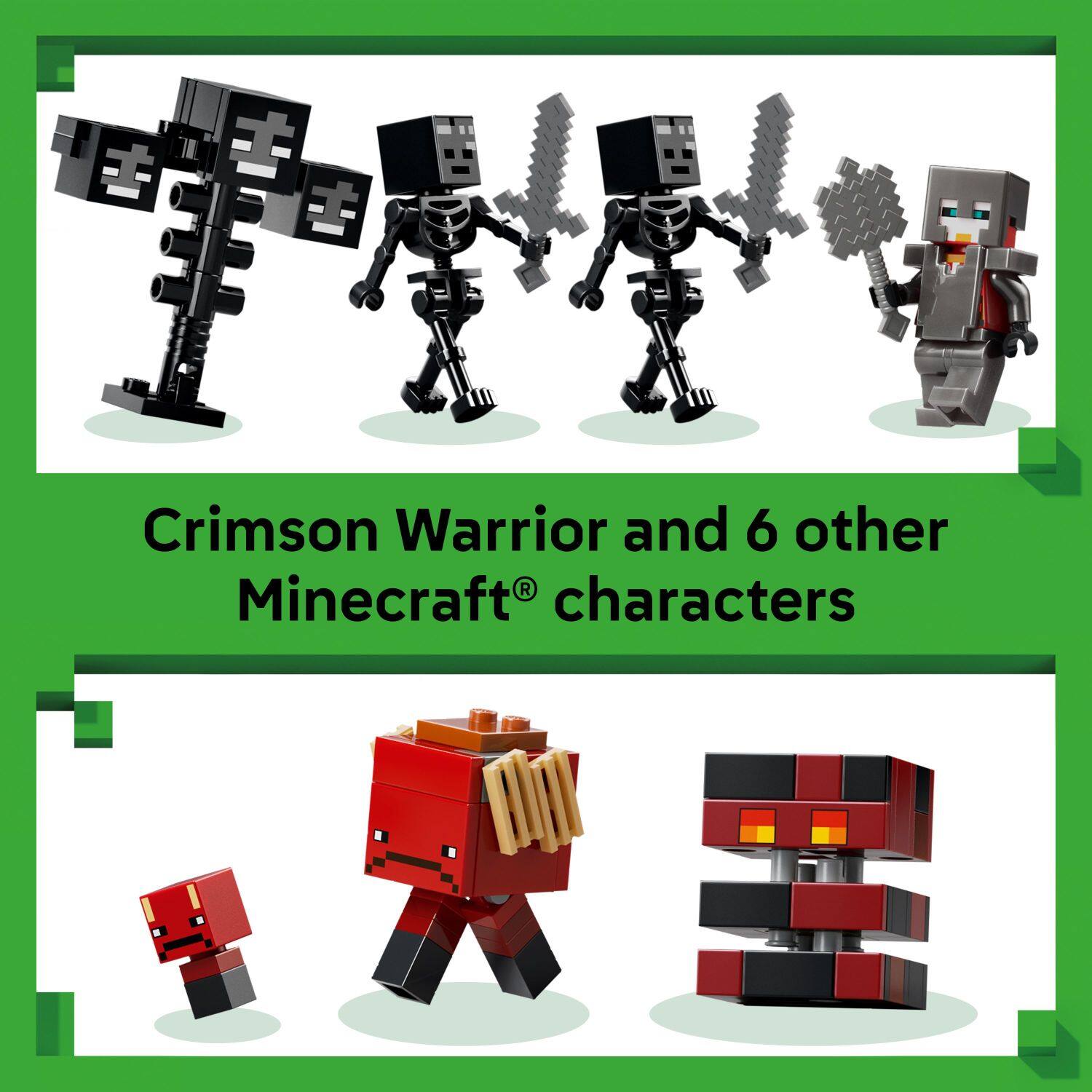 Crimson Warrior and 6 other Minecraft® characters