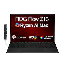 ASUS - ROG Flow Z13 2-in-1 Laptop 13.4 WQXGA Display (Ryzen AI Max+ 395, 64GB, 1TB SSD, Win 11 Home) w/USB Hub - Off Black