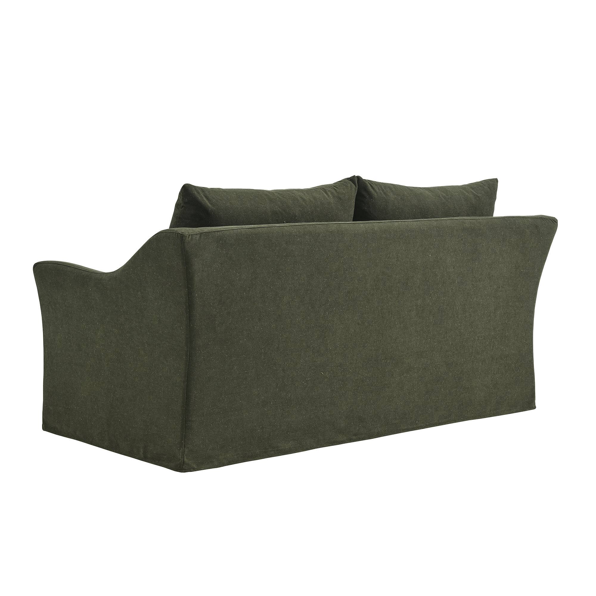 Alt View 1. Modway - Somerset 70" Linen Blend Slipcovered Loveseat by Modway - Sage.