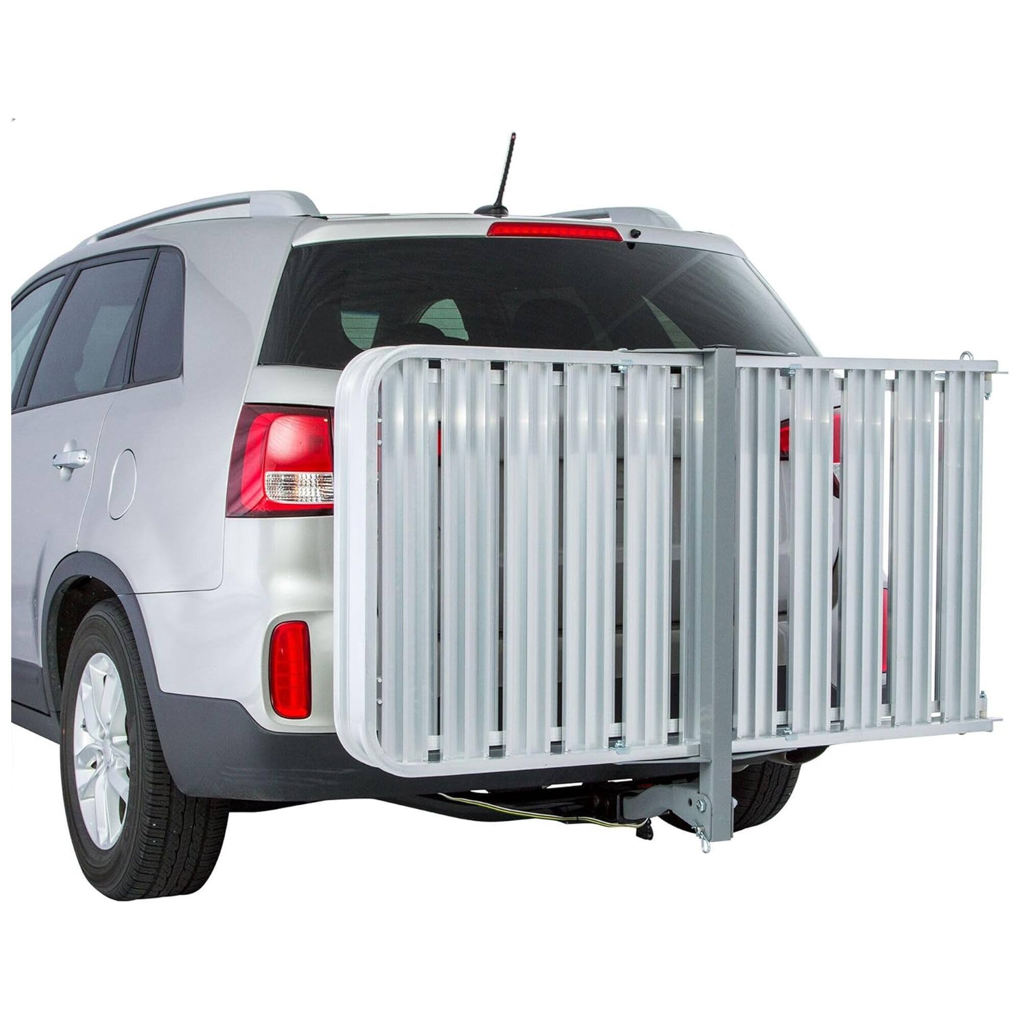 Alt View 7. Elevate Outdoor - Elevate Outdoor Aluminum Tray Premium Cargo Carrier with 58-Inch Loading Ramp - Silver.