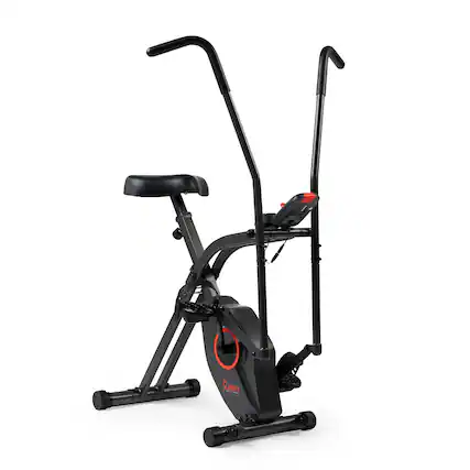 Front. Sunny Health & Fitness - Smart Total Body X-Bike - Black.