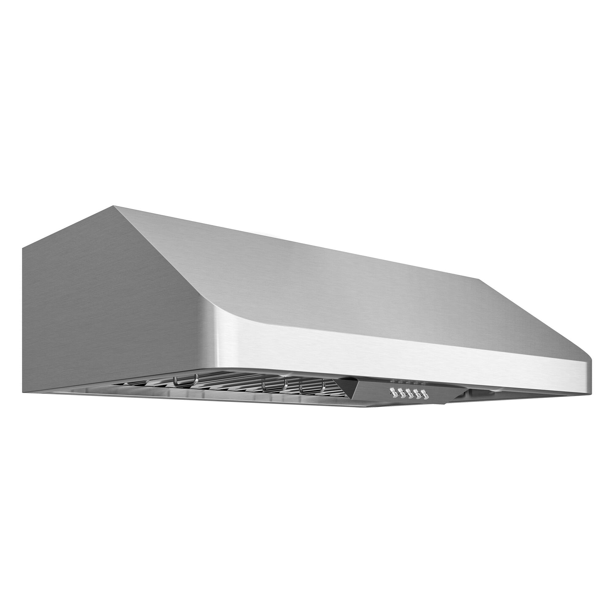 Alt View 1. COSMO - COS-QB75 30 in. Haven Collection 500 CFM Ducted Under Cabinet Range Hood, Button Control, LED Lights - Stainless Steel.