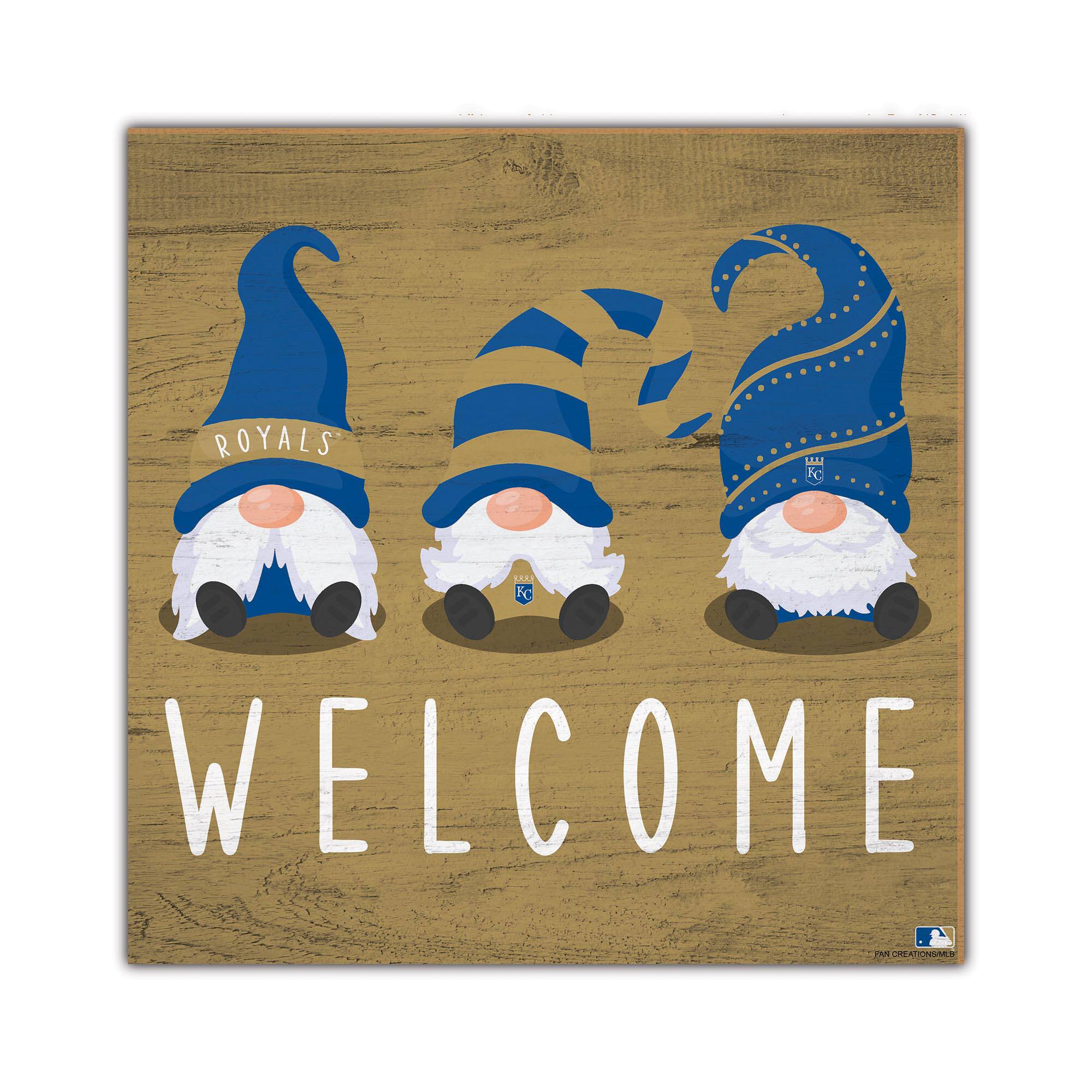 Kansas City Royals 10'' x 10'' Welcome Gnomes Sign