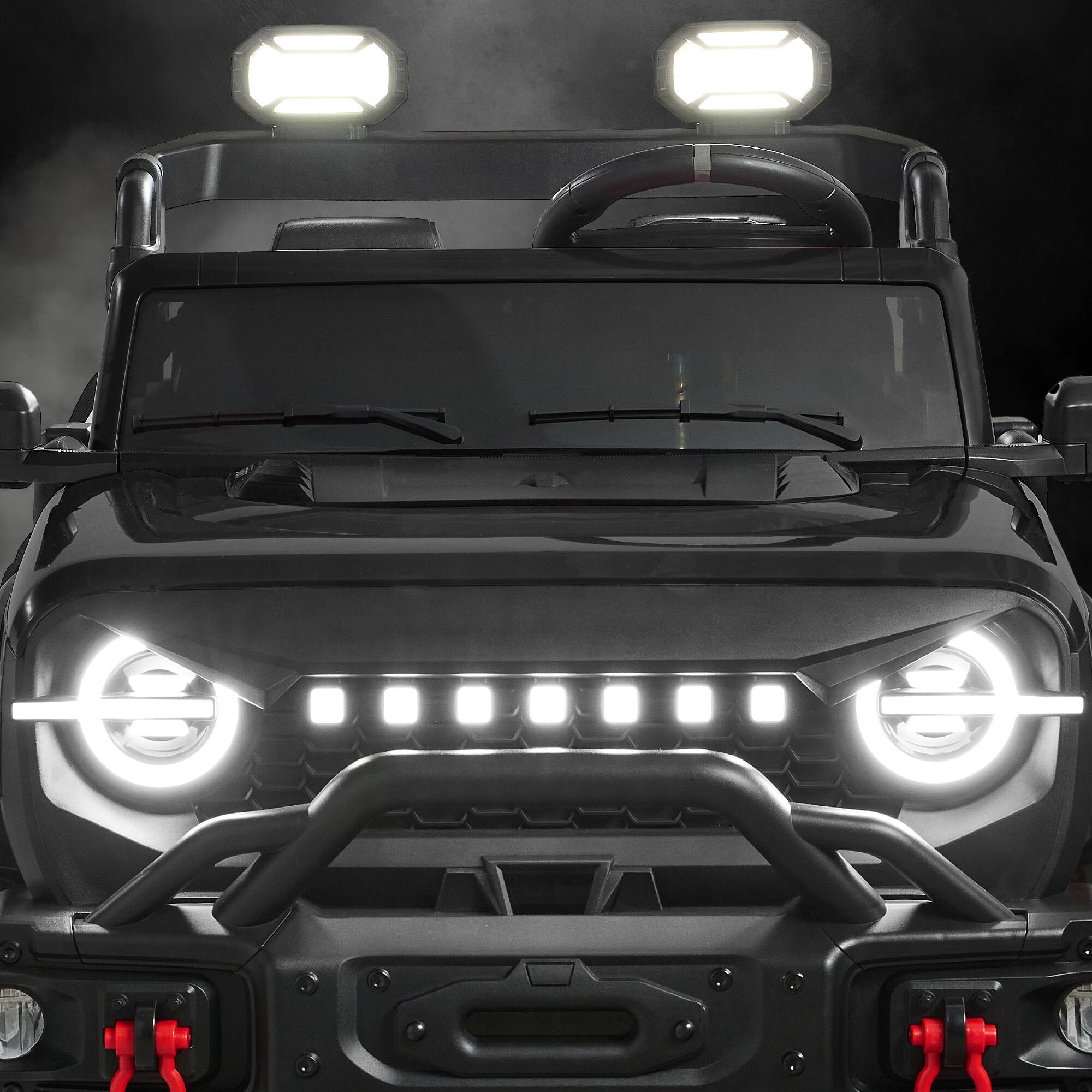 Alt View 8. Best Choice Products - Best Choice Products Kids 24V 2-Seater Electric Ride-On Car Truck w/ Parent Control, Bluetooth, LED Lights - Black - Black.