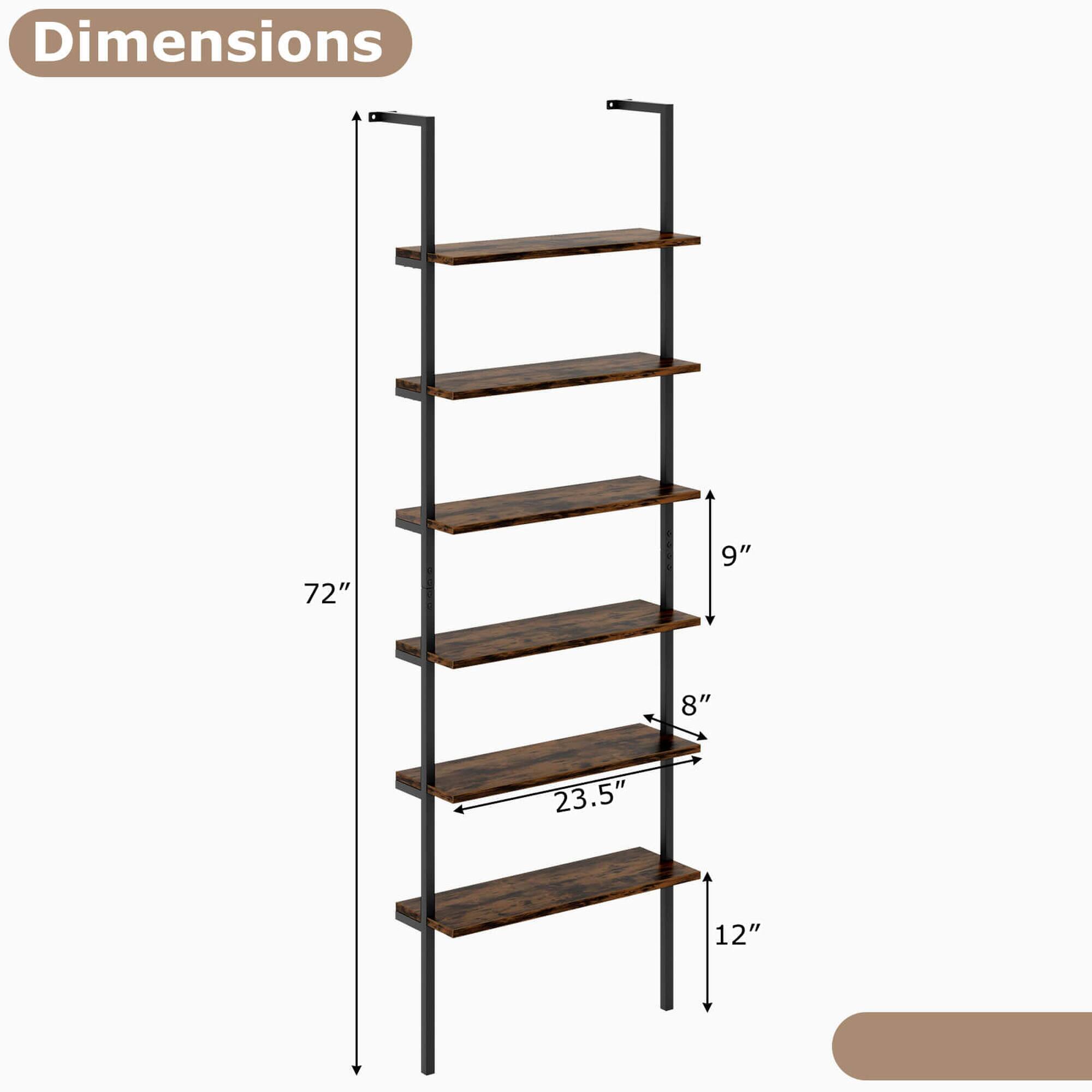 Dimensions: 72" 9" 8" 23.5" 12".