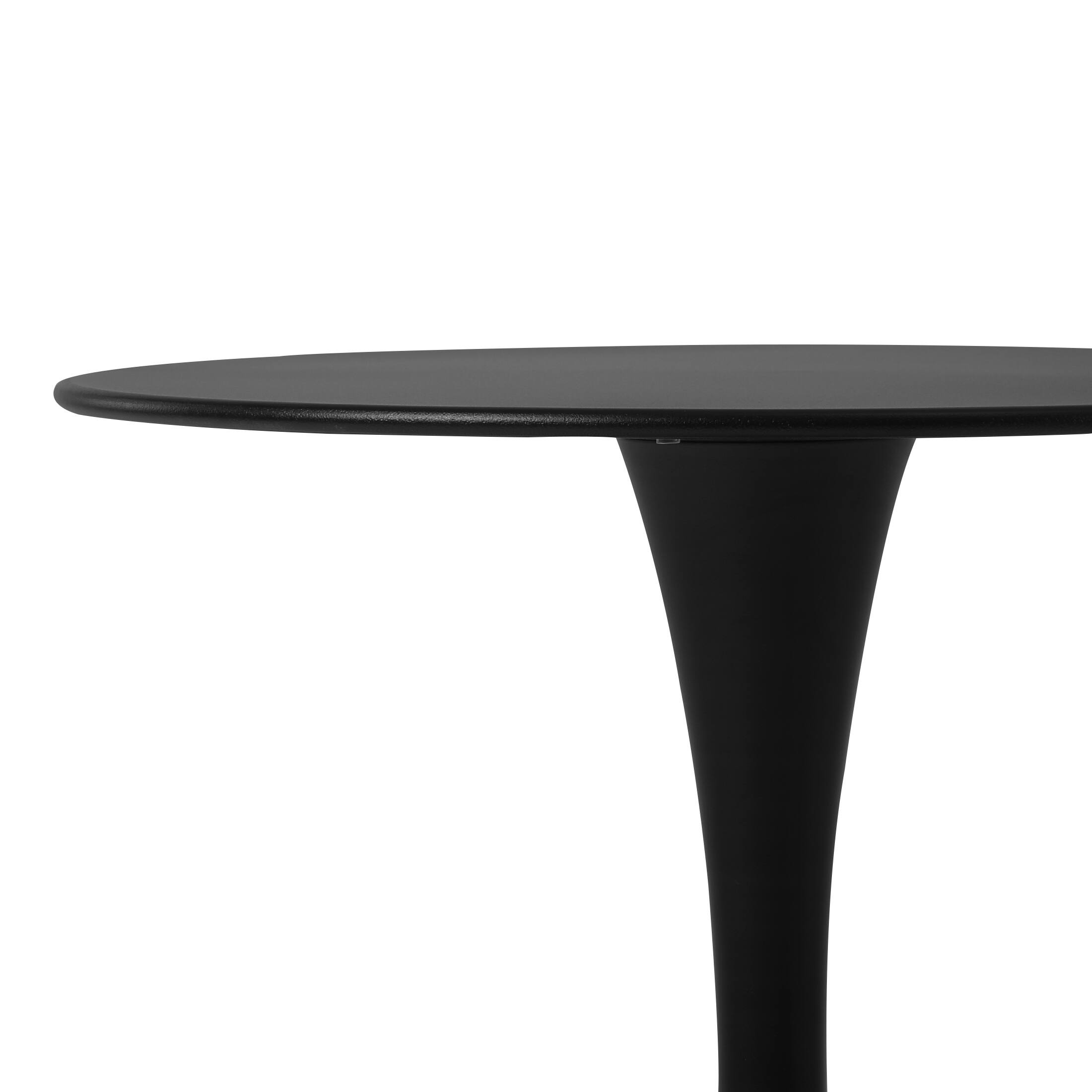 Back. WestinTrends - WestinTrends Playa 23.5" Round Outdoor Indoor Metal Cocktail Dining Table - Black.