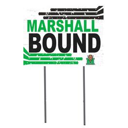 Jardine - Marshall Thundering Herd 18'' x 24'' Bound Yard Sign - White