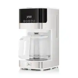 Melitta - Aroma Tocco 10-Cup Drip Coffee Maker with Glass Carafe and Touch Control Display - White