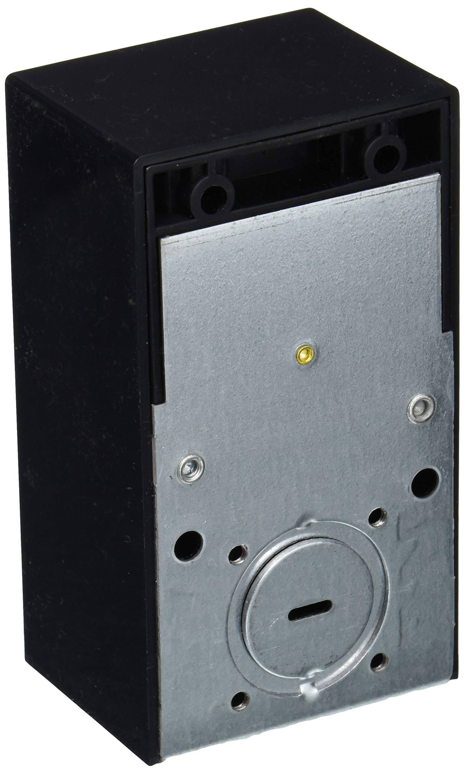 Angle. Leviton - 55050 50A 125/250V NEMA 14-50R Surface Mount Receptacle, Straight Blade, 3P 4W, Side Wired, Industrial Grade - Black.