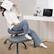 Alt View 5. KERDOM - Ergonomic Wide Cross Legged Office Chair with Wheels, Yoga Meditation Chair Kneeling Chair, ADHD Desk Chair PU Leather - Grey.