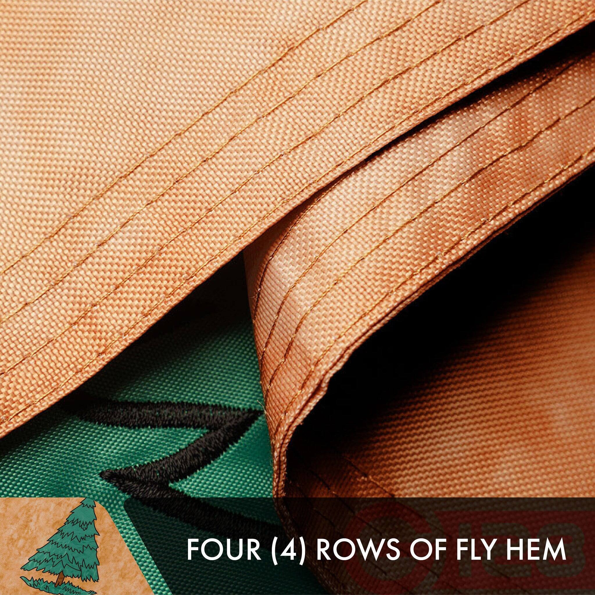 FOUR (4) ROWS OF FLY HEM