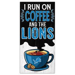 Fan Creations - Detroit Lions 6" x 12" Coffee Wall Art - Multicolor