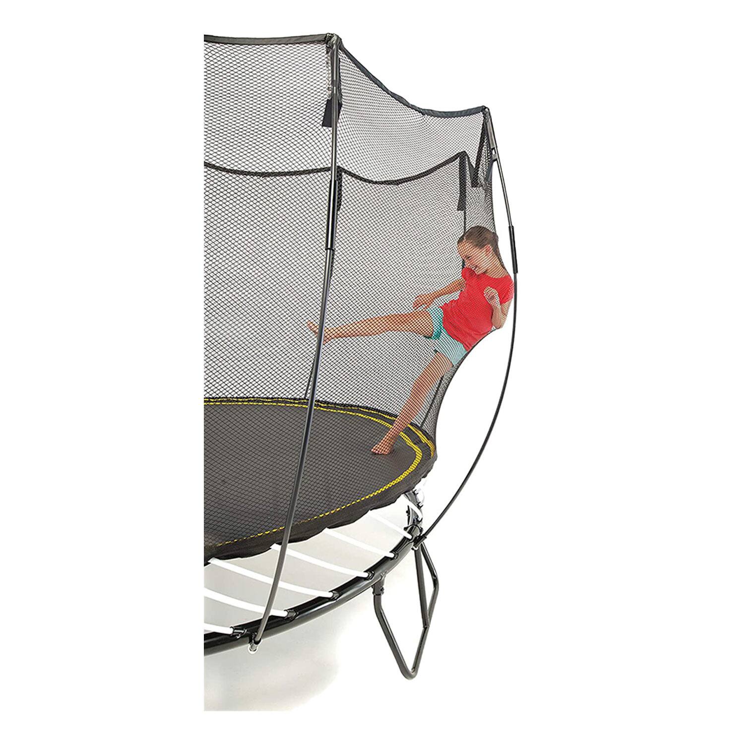 Alt View 7. Springfree Trampoline - Springfree Outdoor 8 x 13 Ft Trampoline, Enclosure, Hoop Game, and Step Ladder - Black.