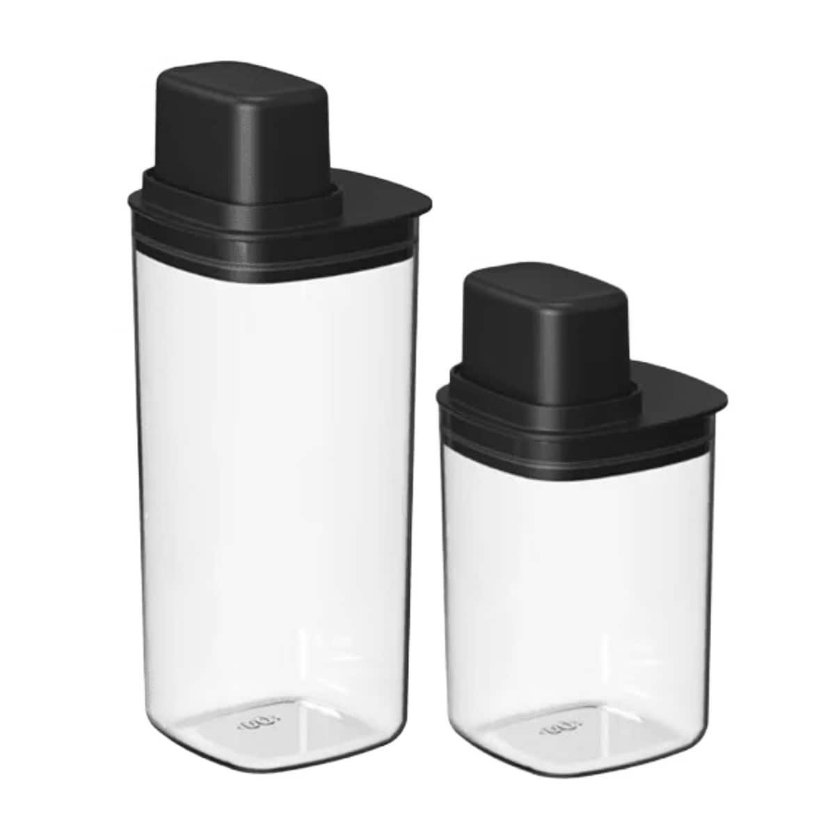 OU - Food Storage Container Set, 2‑Pack 4 Cup & 6 Cup Pantry Organizers w/ Measuring Leak‑Proof Lids - Black price history on PriceWatchPro